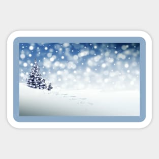 Classic winter landscape Sticker